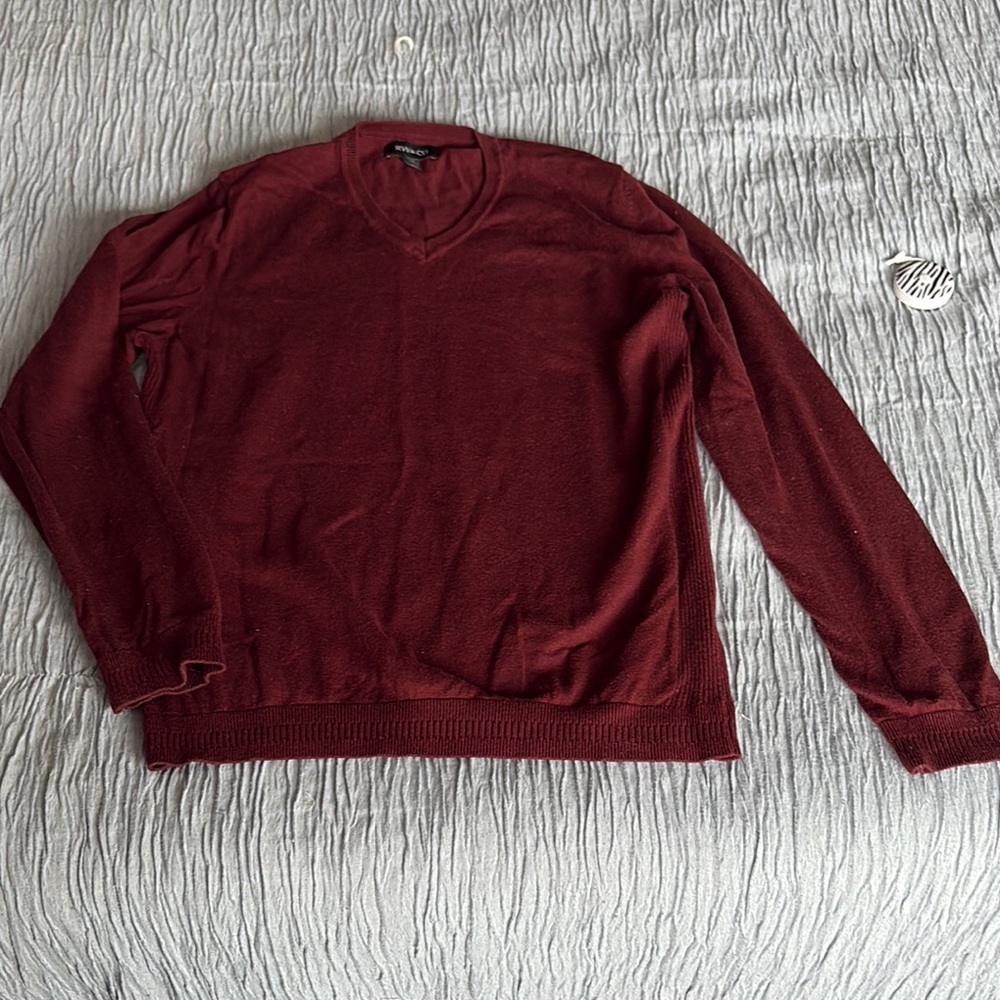 RW&CO. Red V-Neck Sweater